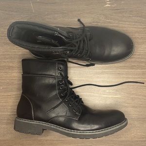 steve madden black leather boots